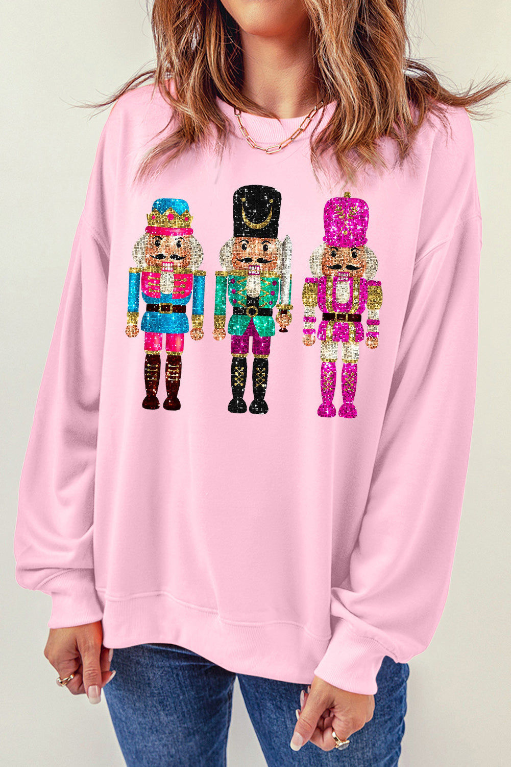 Komfortabel kvinder’s julesweatshirt – overcovered skulder, blødt materiale, til festlige lejligheder 3