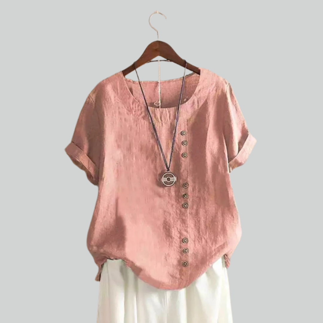 Letthængende kvinders vintage t-shirt – overdimensioneret, åndbart materiale, til sommerbrug 5