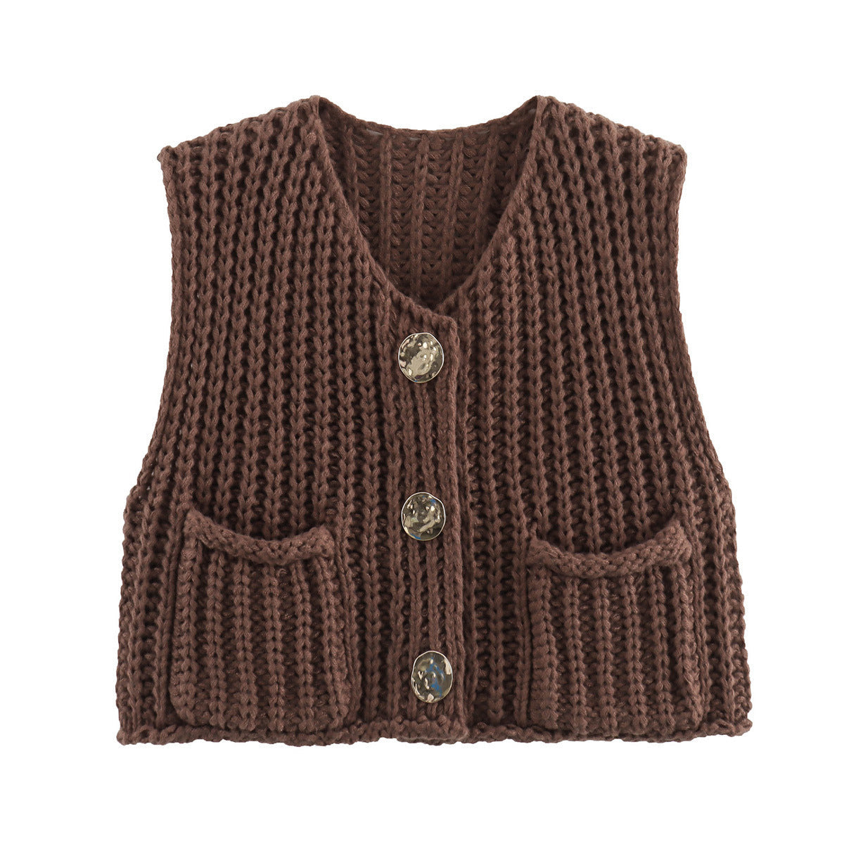 Variant image for Fitted women’s knitted vest – sleeveless, high-quality material, for everyday use-7