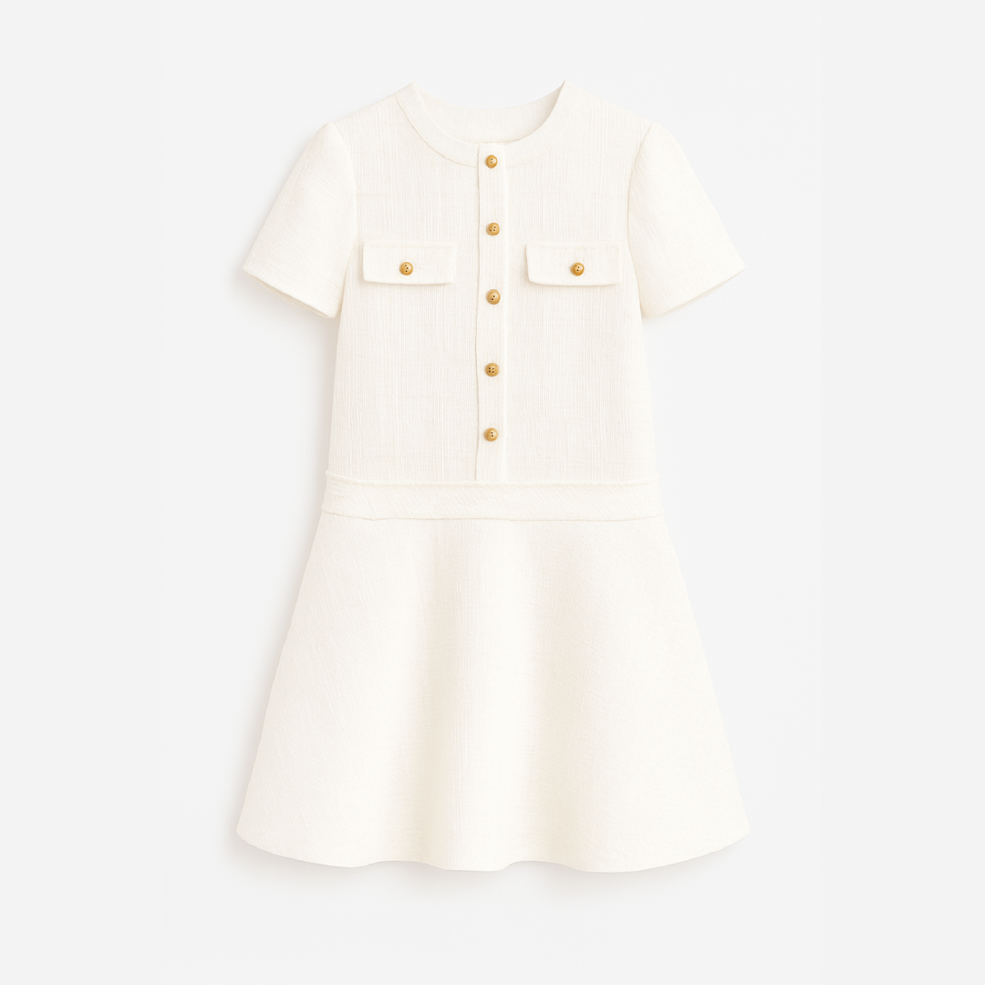 Elegant Kort Sommerkjole Til Damer - O-hals Mini Kjole Til Ungdomsfester-4