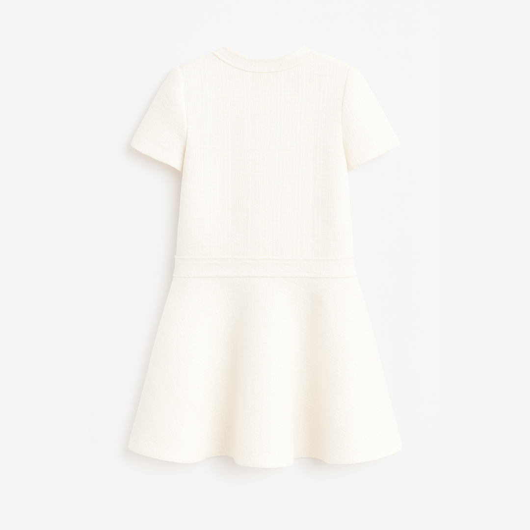 Elegant Kort Sommerkjole Til Damer - O-hals Mini Kjole Til Ungdomsfester-5