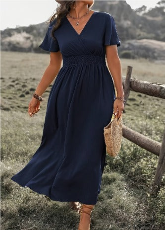 Elegant Let Sommerkjole Til Kvinder Med Smigrende Silhuet Og Alsidigt Design-5