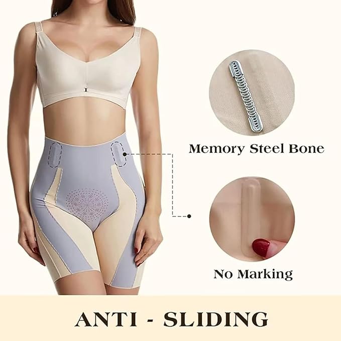 Åndbar og komprimerende kvinder shapewear shorts – høj talje, fleksibel polyester, til daglig brug 6