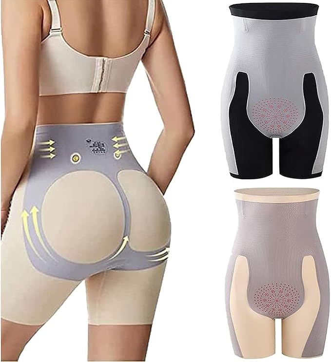 Åndbar og komprimerende kvinder shapewear shorts – høj talje, fleksibel polyester, til daglig brug 4