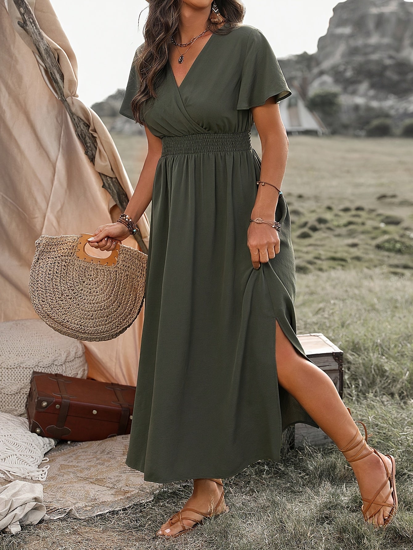 Elegant Let Sommerkjole Til Kvinder Med Smigrende Silhuet Og Alsidigt Design-2