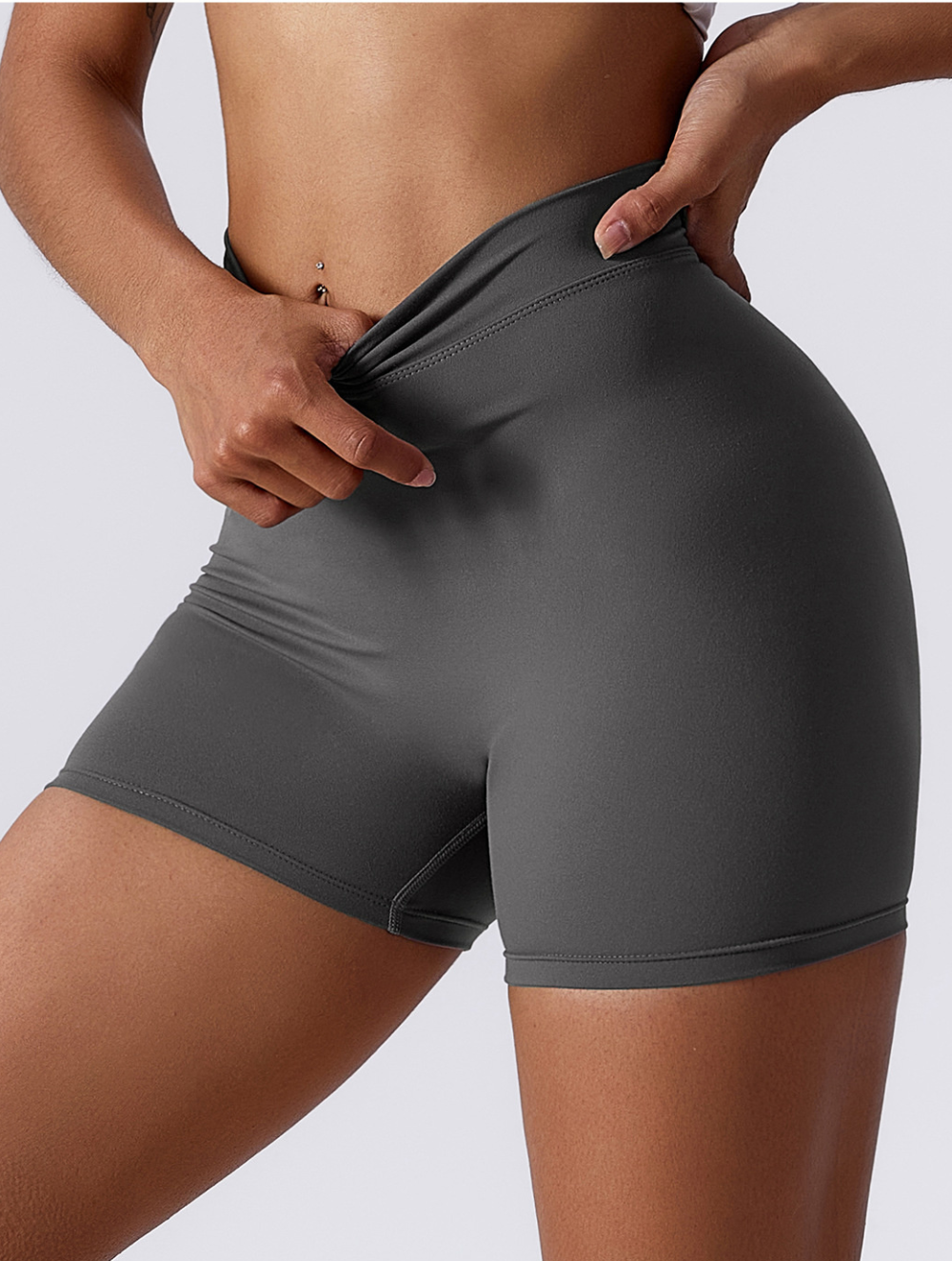Variant image for Åndbare og støttegivende kvinders sportshorts – høj talje, sømløs, til fitness og yoga-26