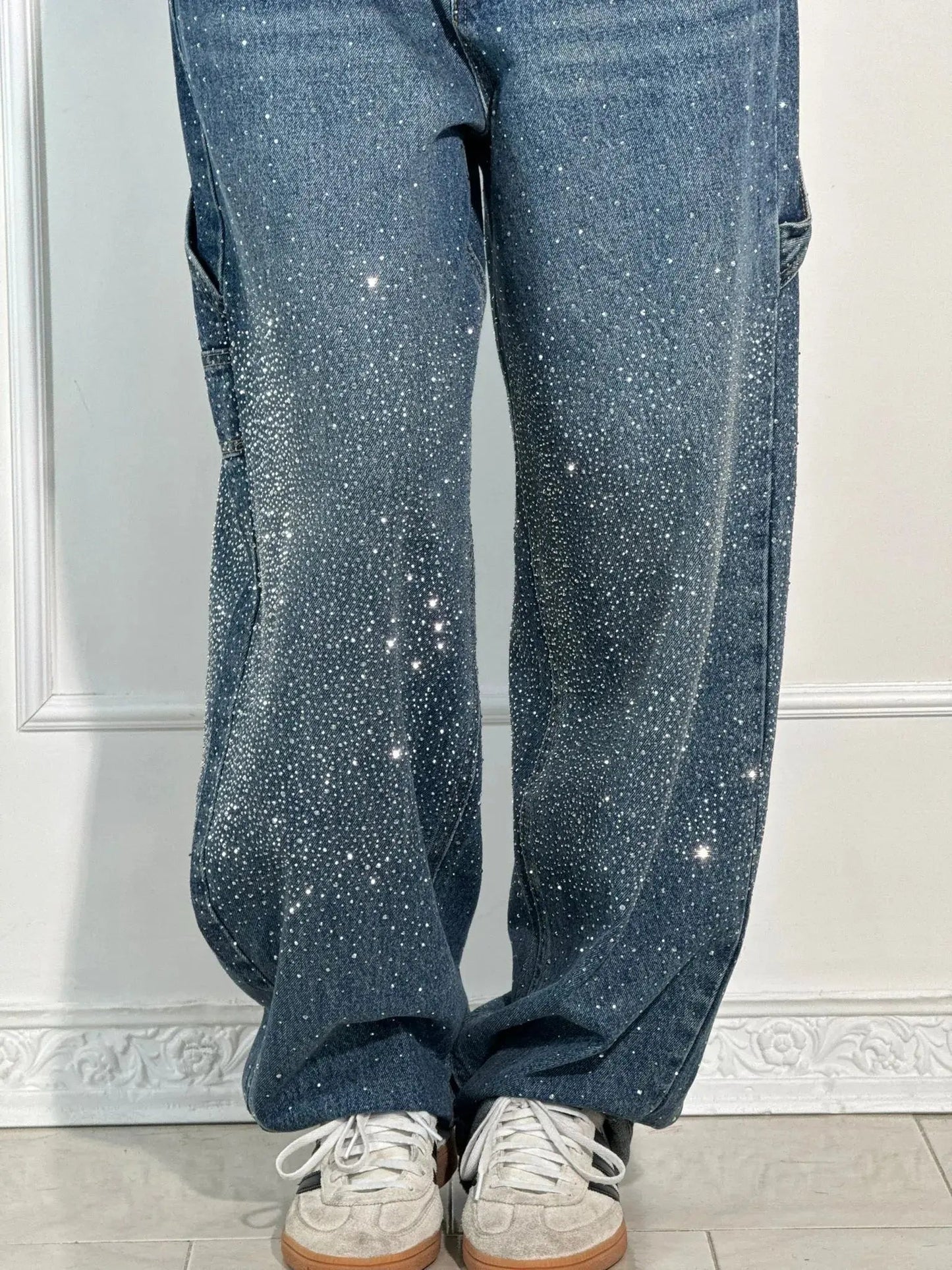 Afslappede Jeans med Strass og Klassisk Fem-Pocket Design 2