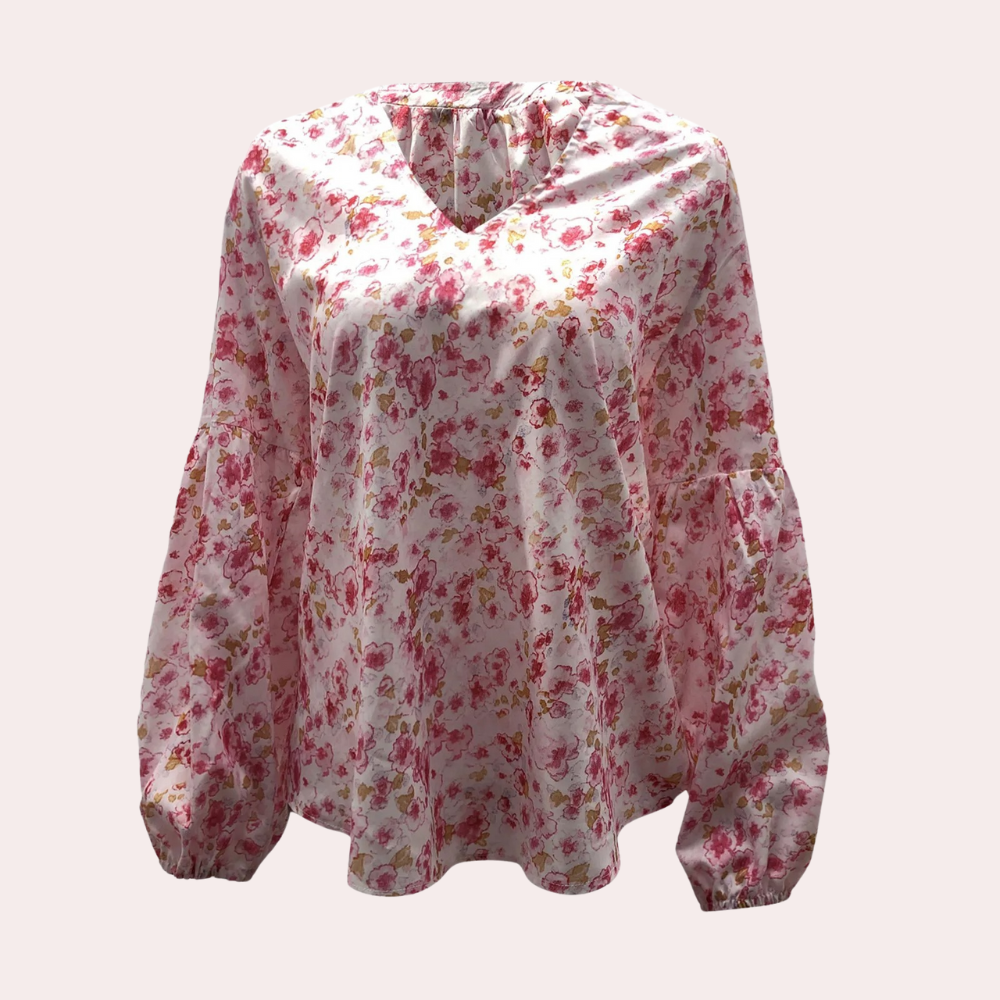 Let og flatterende skjortebluse dame – blomsterprint, luftigt stof, til hverdag og fest 4