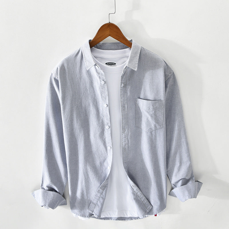 Åndbar Herre Oxford Skjorte i 100% Bomuld med Klassisk Design til Mænd 11