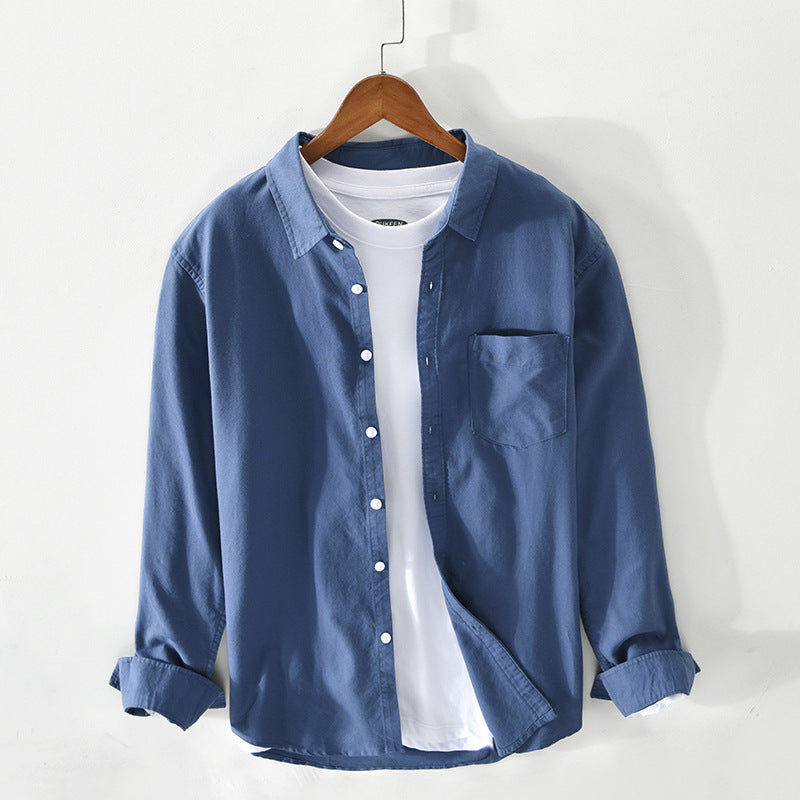 Åndbar Herre Oxford Skjorte i 100% Bomuld med Klassisk Design til Mænd 12