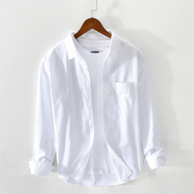 Åndbar Herre Oxford Skjorte i 100% Bomuld med Klassisk Design til Mænd 13