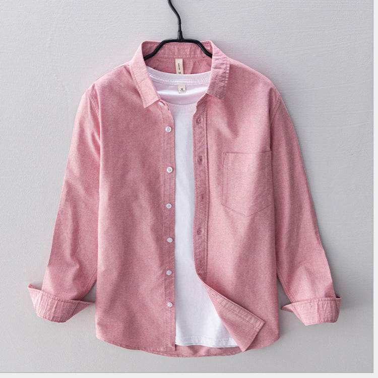 Åndbar Herre Oxford Skjorte i 100% Bomuld med Klassisk Design til Mænd 15