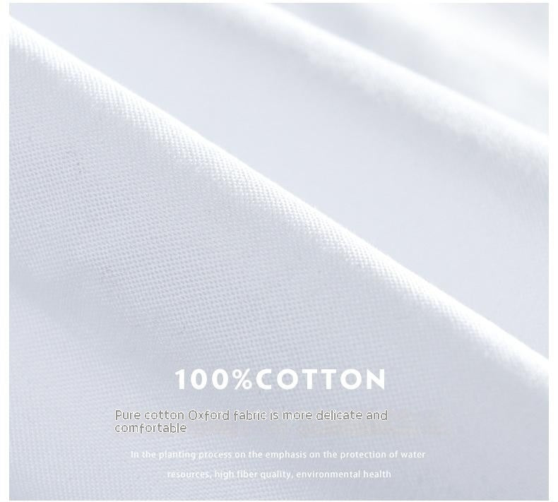 Åndbar Herre Oxford Skjorte i 100% Bomuld med Klassisk Design til Mænd 6