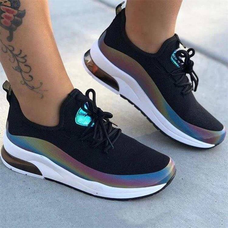 Åndbare Damensneakers med Støttende Indersål og Skridsikker Ydersål til Komfortabel Gåtur 7