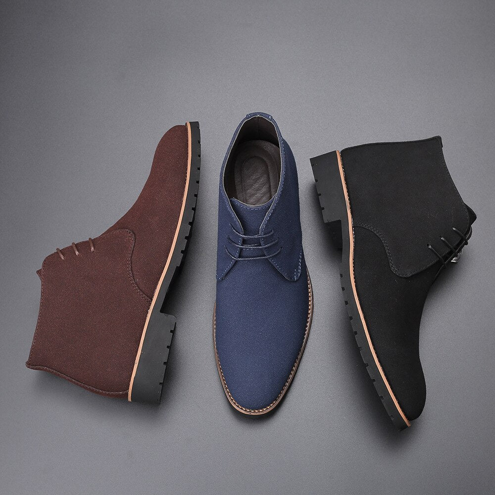 Ankelstøvler i Ruskind til Mænd med Komfortabel Slip-on Design og Holdbar Kvalitet 3