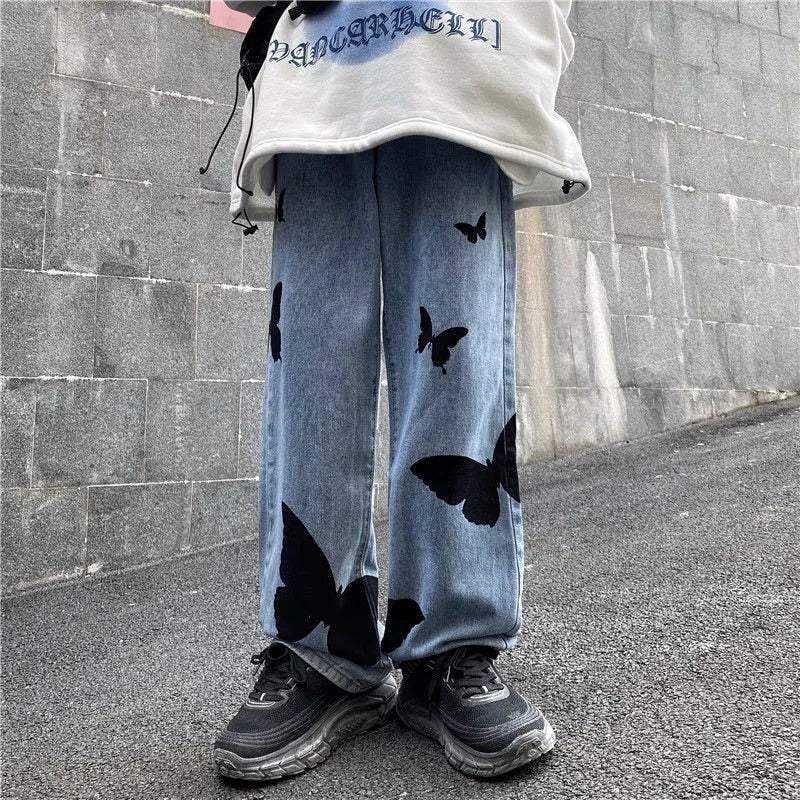 Butterfly Broderet Jeans til Damer med Behagelig Pasform og Mellem Talje 3
