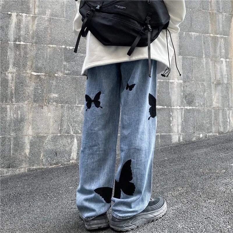 Butterfly Broderet Jeans til Damer med Behagelig Pasform og Mellem Talje 4