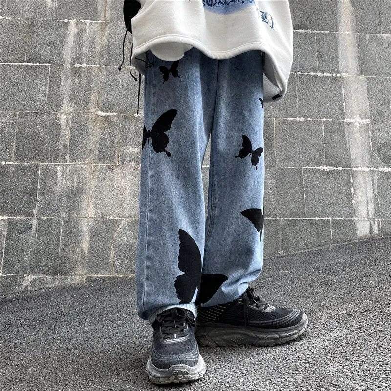 Butterfly Broderet Jeans til Damer med Behagelig Pasform og Mellem Talje 5