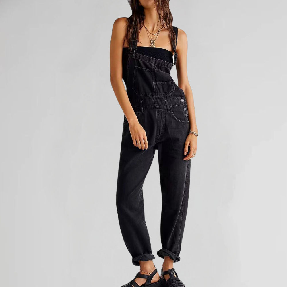 Variant image for Komfortabel & alsidig kvinders denim jumpsuit – krydset design, høj kvalitet, til daglig brug-6