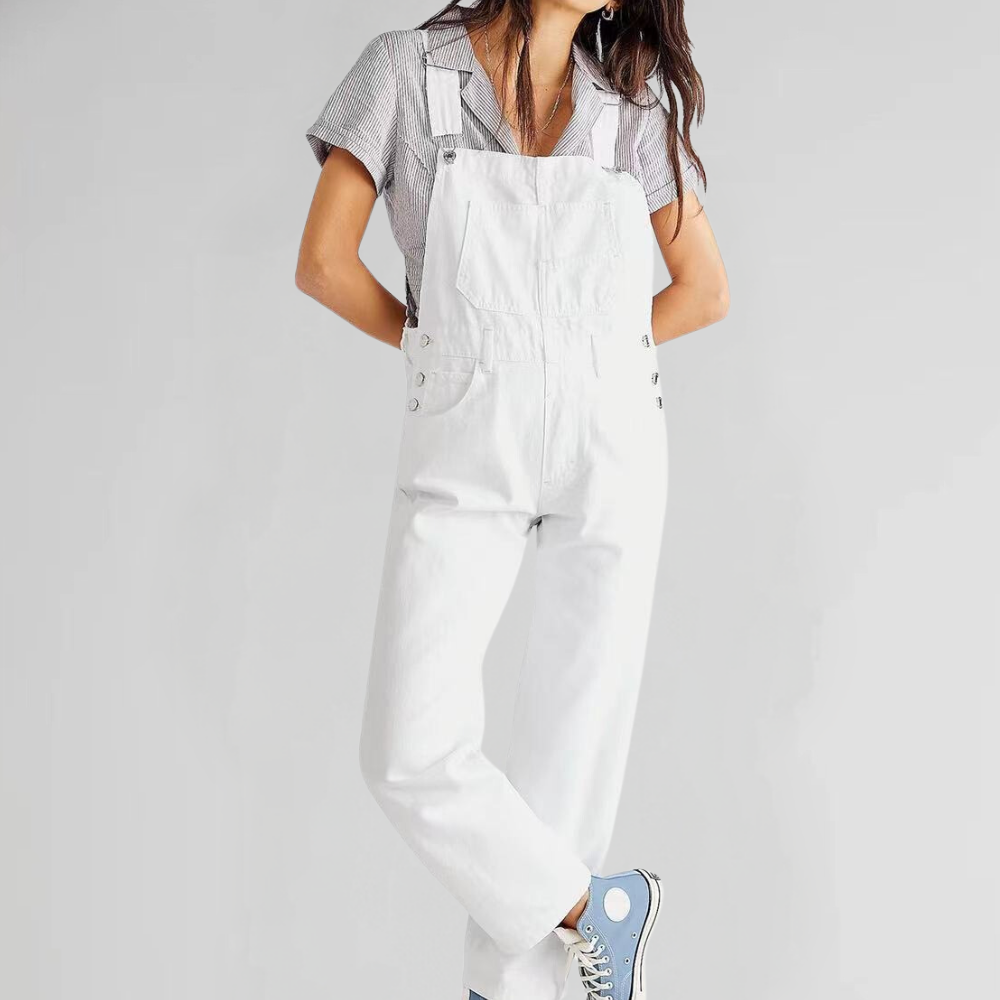 Komfortabel & alsidig kvinders denim jumpsuit – krydset design, høj kvalitet, til daglig brug 6