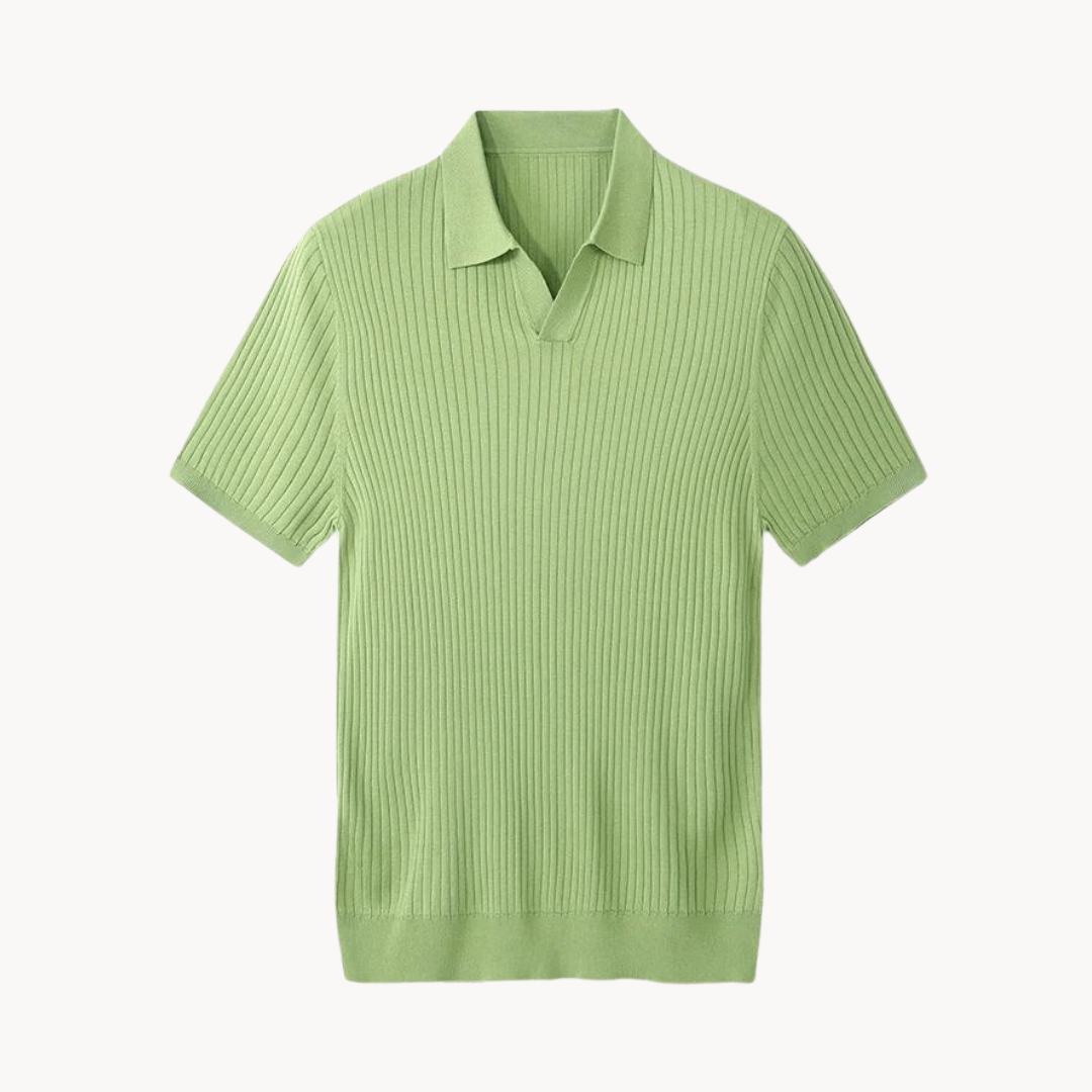 Elegant Langærmet Poloshirt til Mænd i Maulbeerseide og Lyocell-Baumwollmischung 10