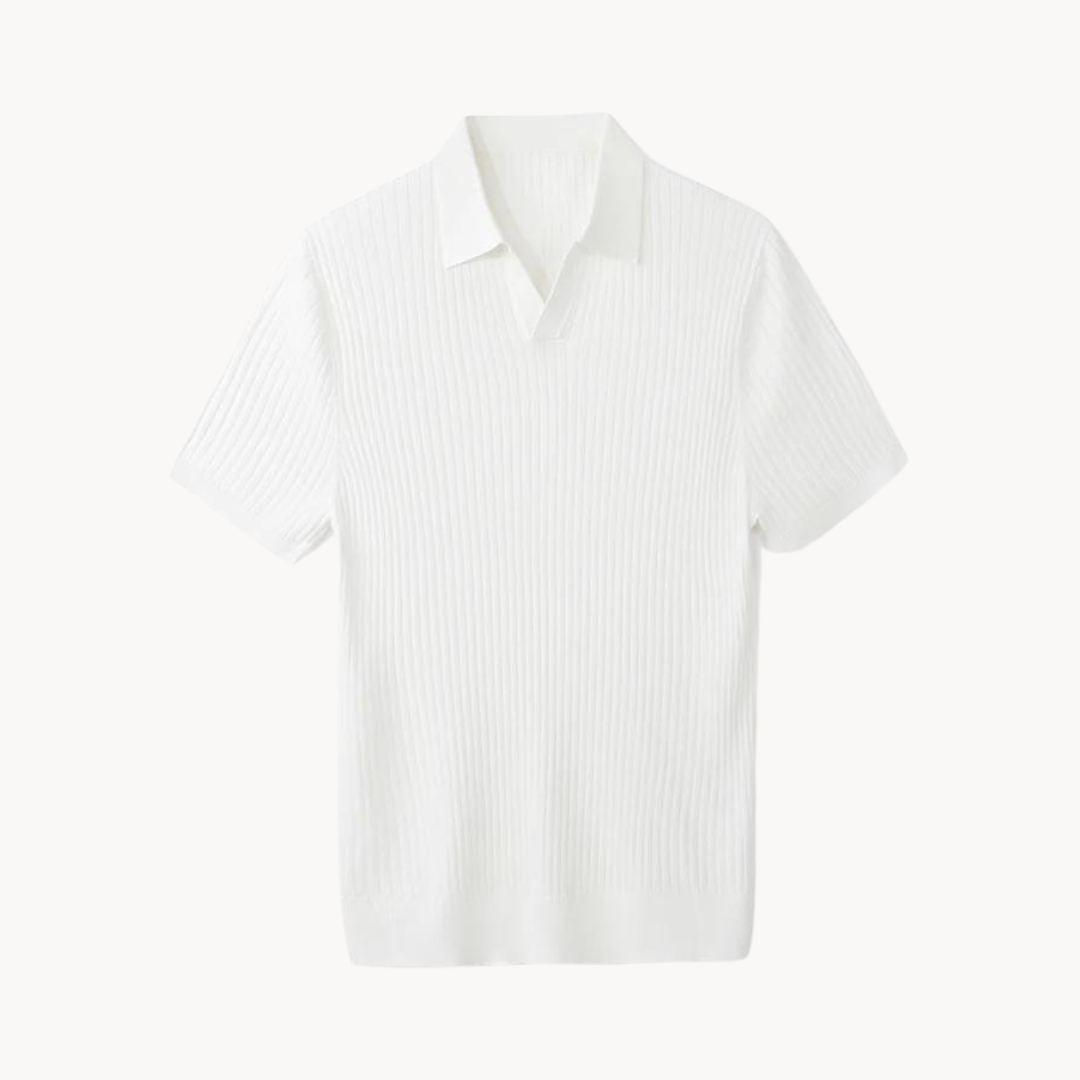 Elegant Langærmet Poloshirt til Mænd i Maulbeerseide og Lyocell-Baumwollmischung 9
