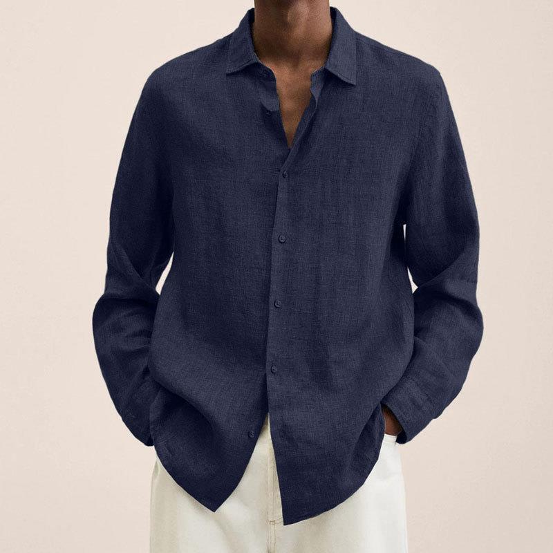 Elegant Leinenhemd til Mænd med Atmungsaktivt Design og Stilfuld Pasform 14