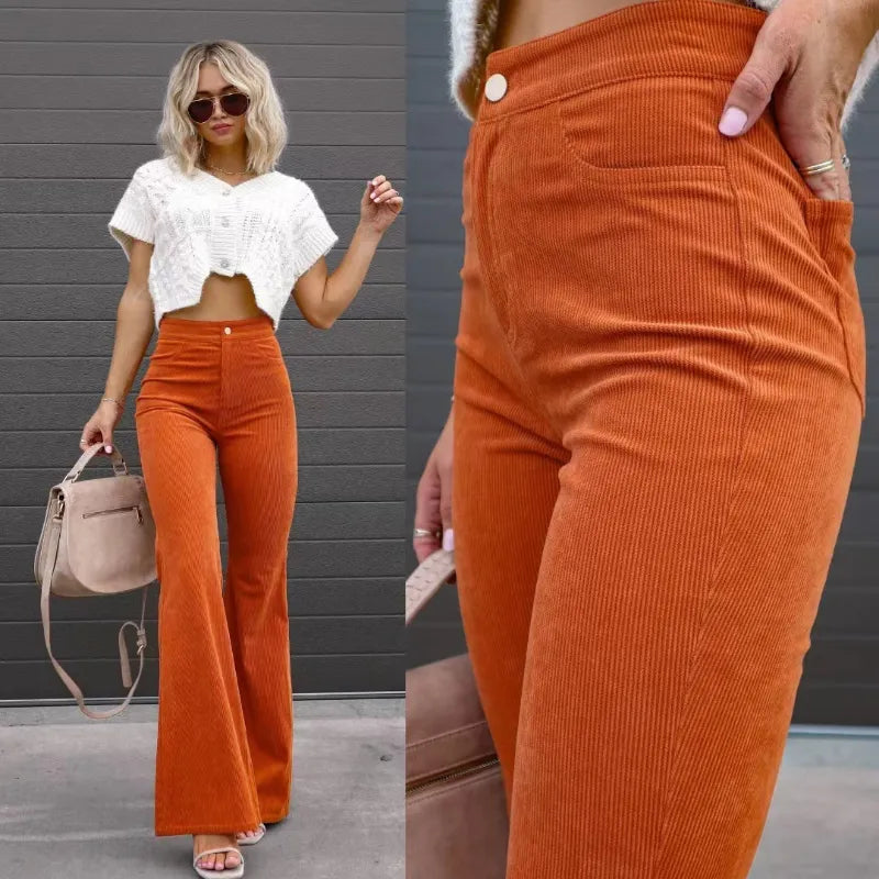 Elegant Weitbeinhose til Dame med Høj Talje, Tidløst Design og Flatterende Pasform til Enhver Anledning 2