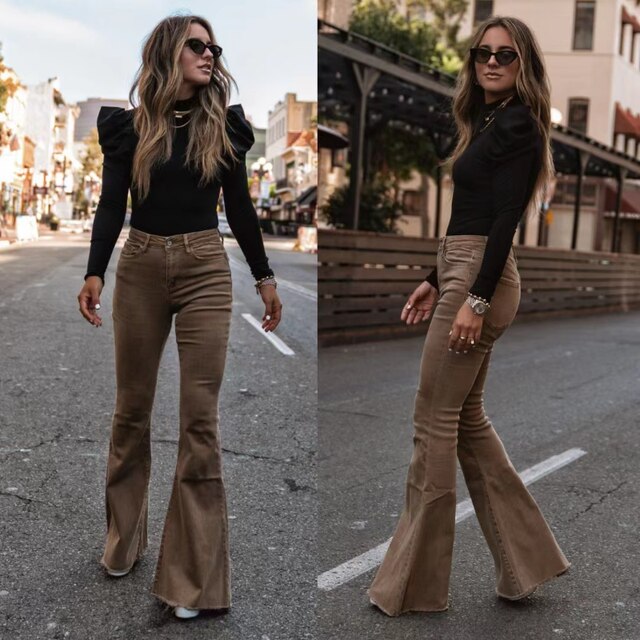 Elegant Weitbeinhose til Dame med Høj Talje, Tidløst Design og Flatterende Pasform til Enhver Anledning 6