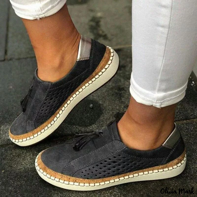 Elegante Mokassins til Damer med Lav Hæl og Slip-On Design 5