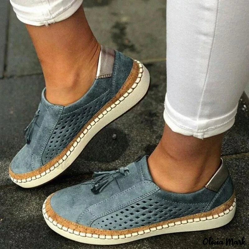 Elegante Mokassins til Damer med Lav Hæl og Slip-On Design 8