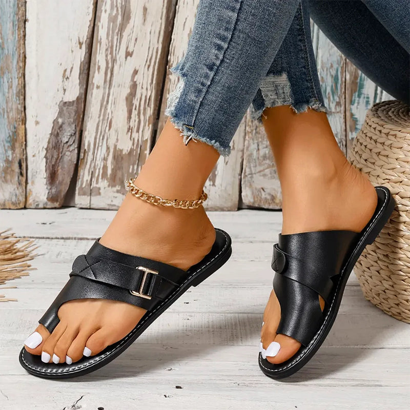 Ergonomiske Sandaler til Damer med Justerbare Remme og Anti-Hallux-Valgus Støtte 3