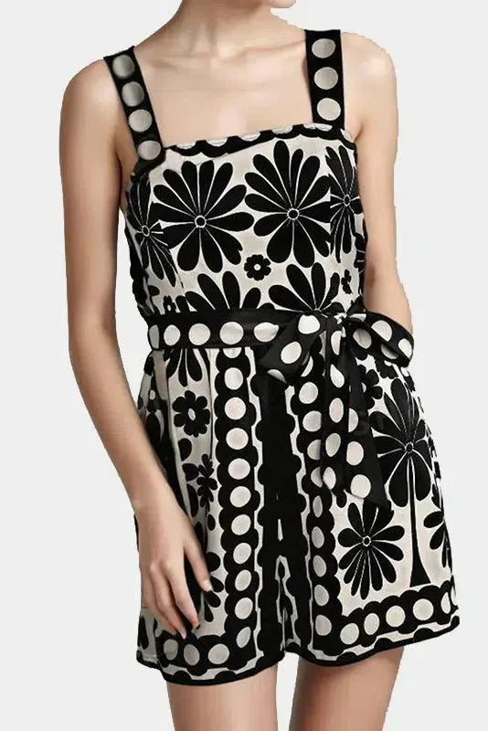 Letto & flattering kvinders vintage blomsterkjole – ærmeløs polka dot, bomuldsblanding, til afslappede udflugter 3