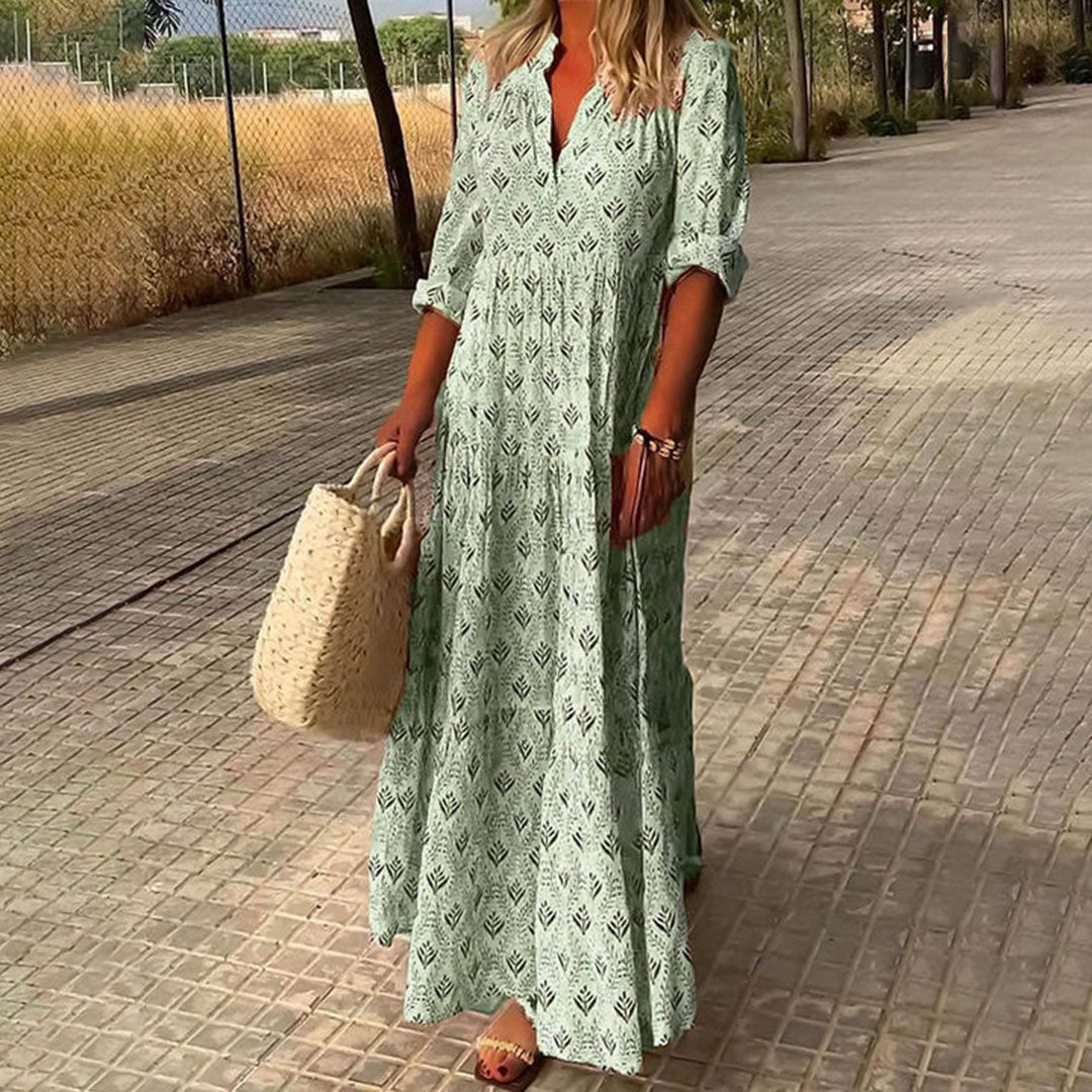 Variant image for Elegant Plus Størrelse Boho Kjole Til Kvinder-13
