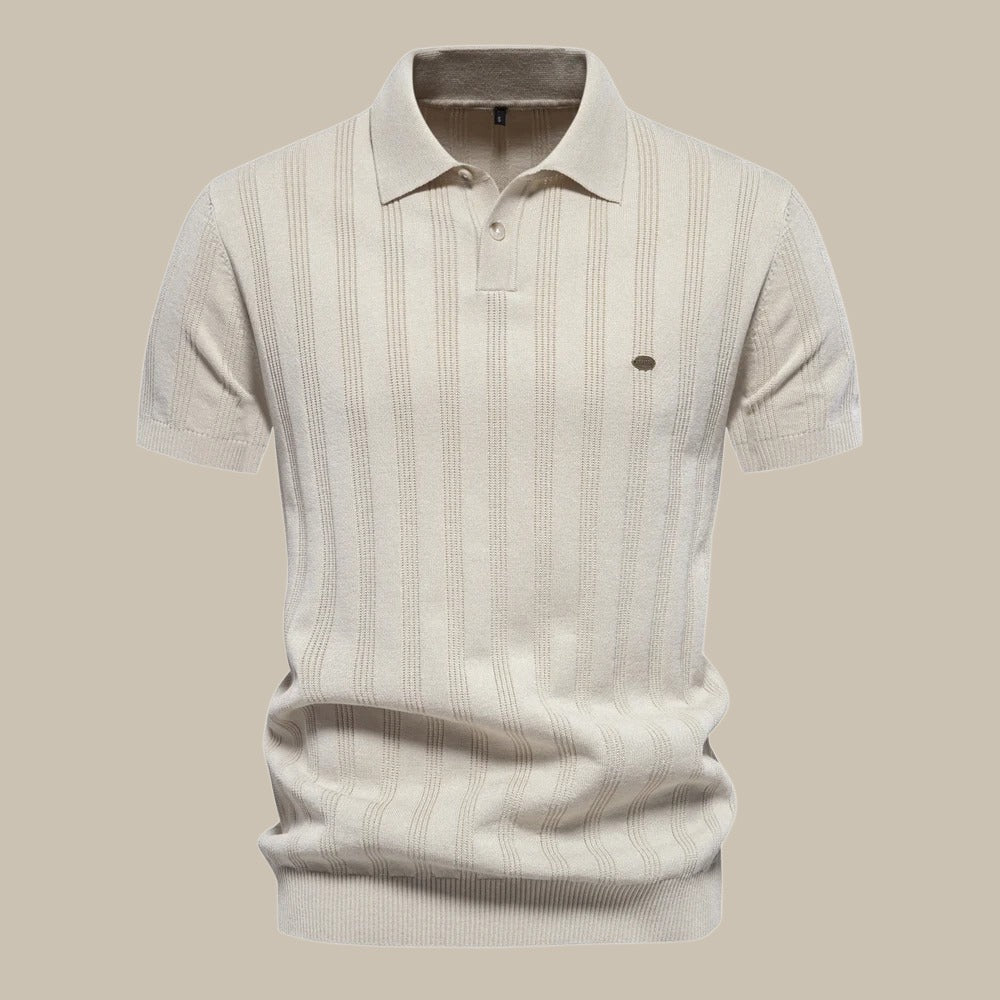 Herre Polo T-Shirt i Merino Uld med Kort Ærme – Stilfuld og Åndbar Design 2