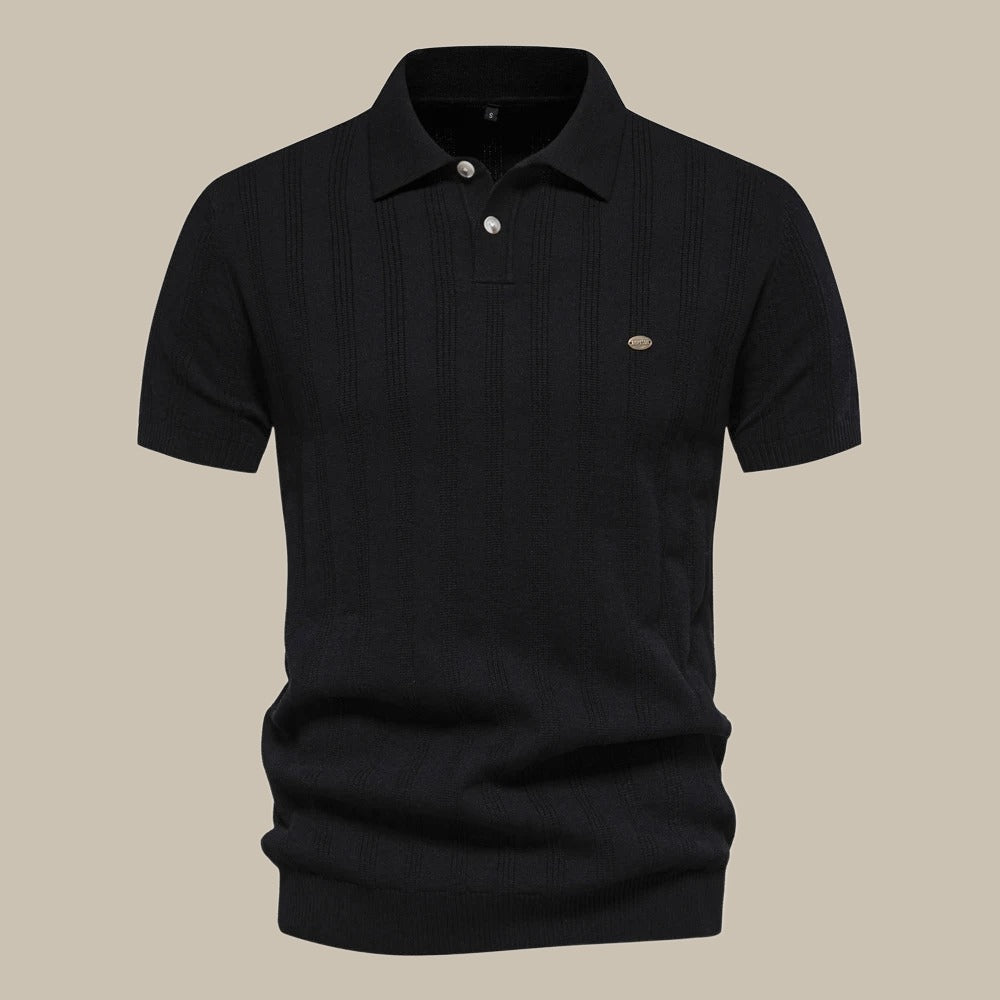 Herre Polo T-Shirt i Merino Uld med Kort Ærme – Stilfuld og Åndbar Design 4