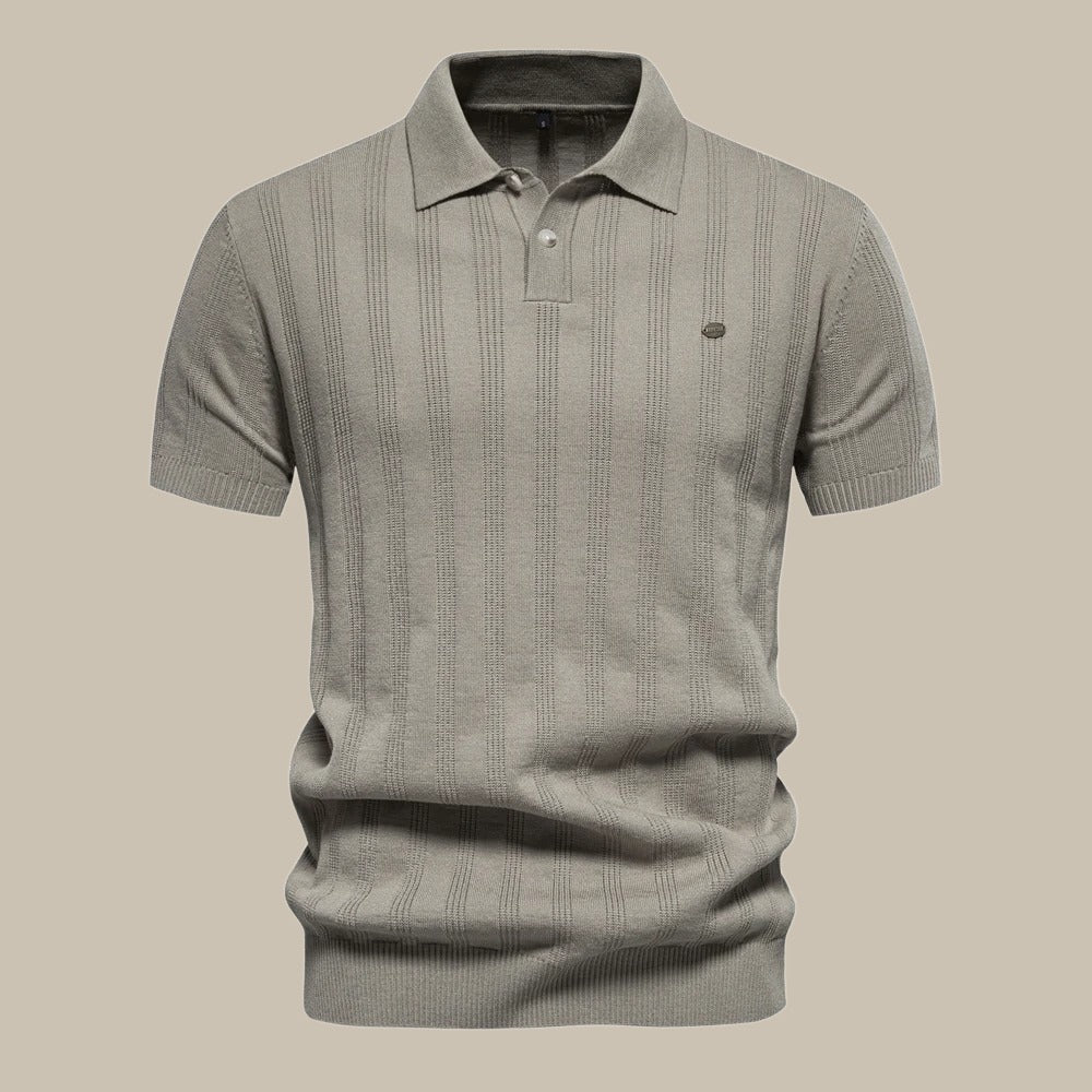 Herre Polo T-Shirt i Merino Uld med Kort Ærme – Stilfuld og Åndbar Design 5
