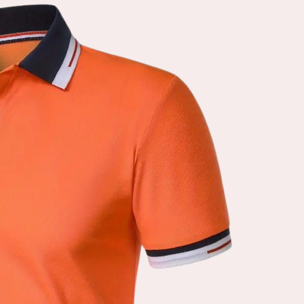 Herre Poloshirt i Åndbart Material med Komfortabel Pasform til Sport og Fritid 5