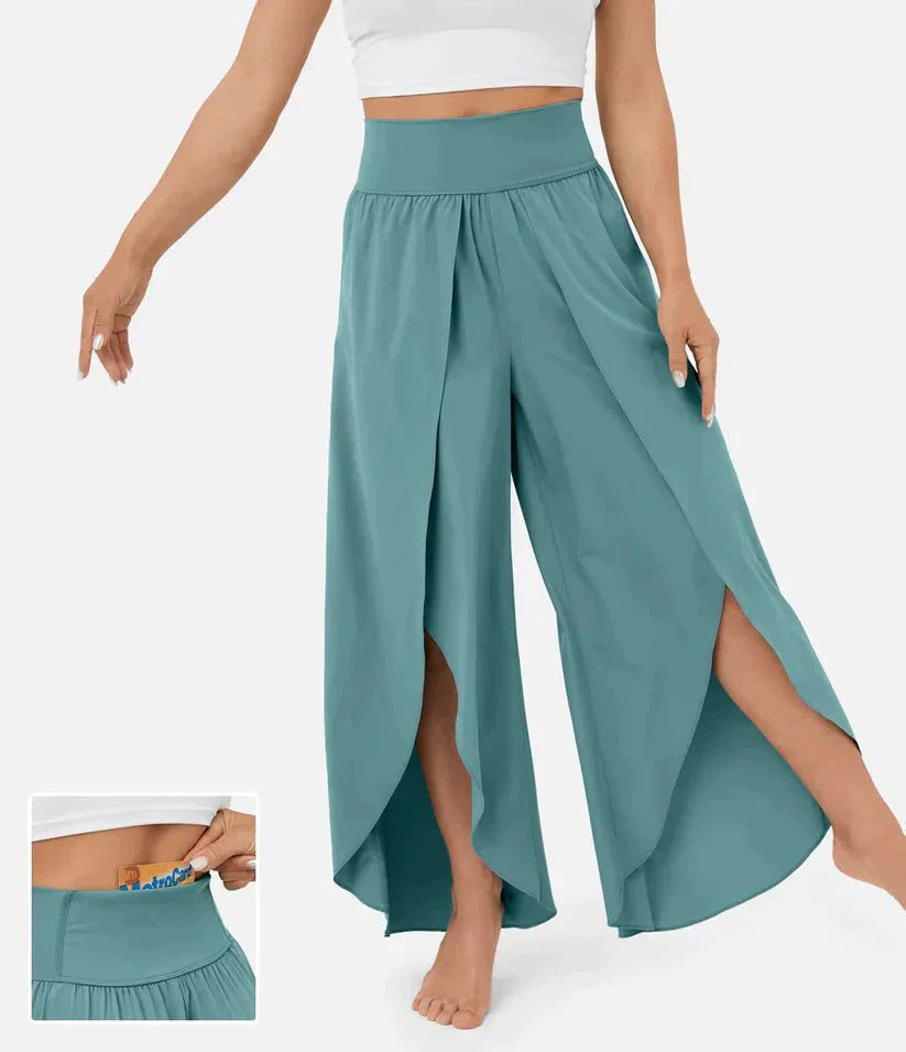 Høj Talje Palazzo Bukser til Damer - Komfortable Vidde Bukser til Elegante Sommerlooks 10