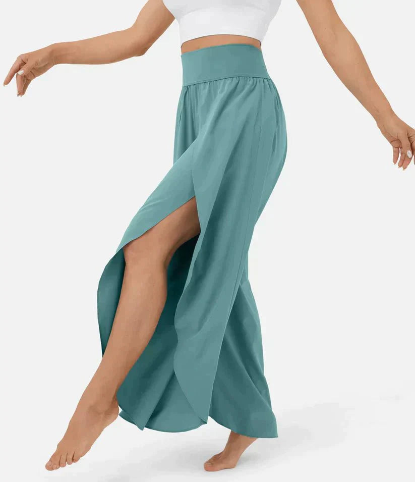 Høj Talje Palazzo Bukser til Damer - Komfortable Vidde Bukser til Elegante Sommerlooks 2