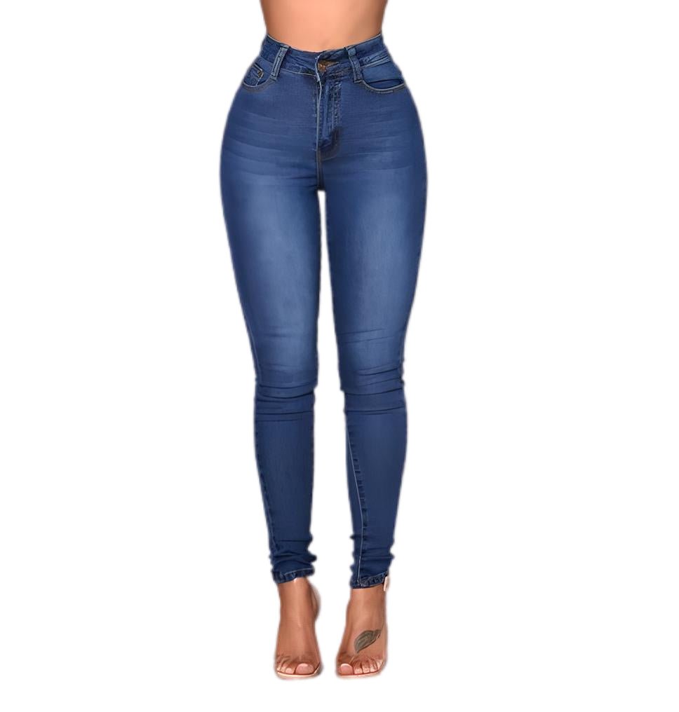 Høj Talje Skinny Jeans til Damer i Stretchstof med Komfortabel Pasform og Elegant Stil 9