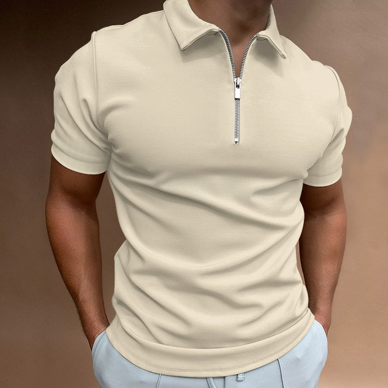 Klassisk Fit Poloshirt med Lynlås til Mænd - Stilfuld og Åndbar 11