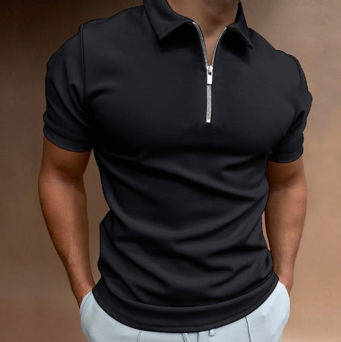 Klassisk Fit Poloshirt med Lynlås til Mænd - Stilfuld og Åndbar 8