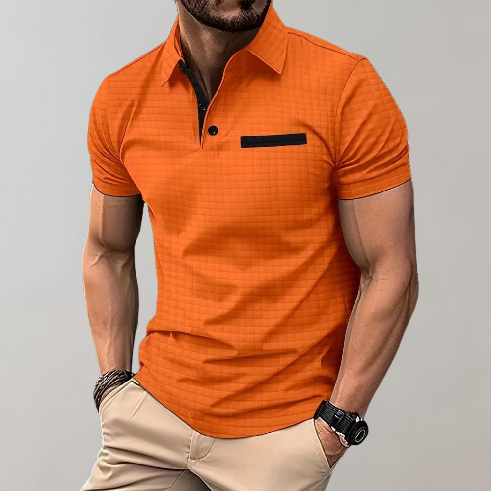 Klassisk Poloshirt til Mænd i Højkvalitets Bomuldsblanding med Komfortabel Pasform og Elegant Krave 4