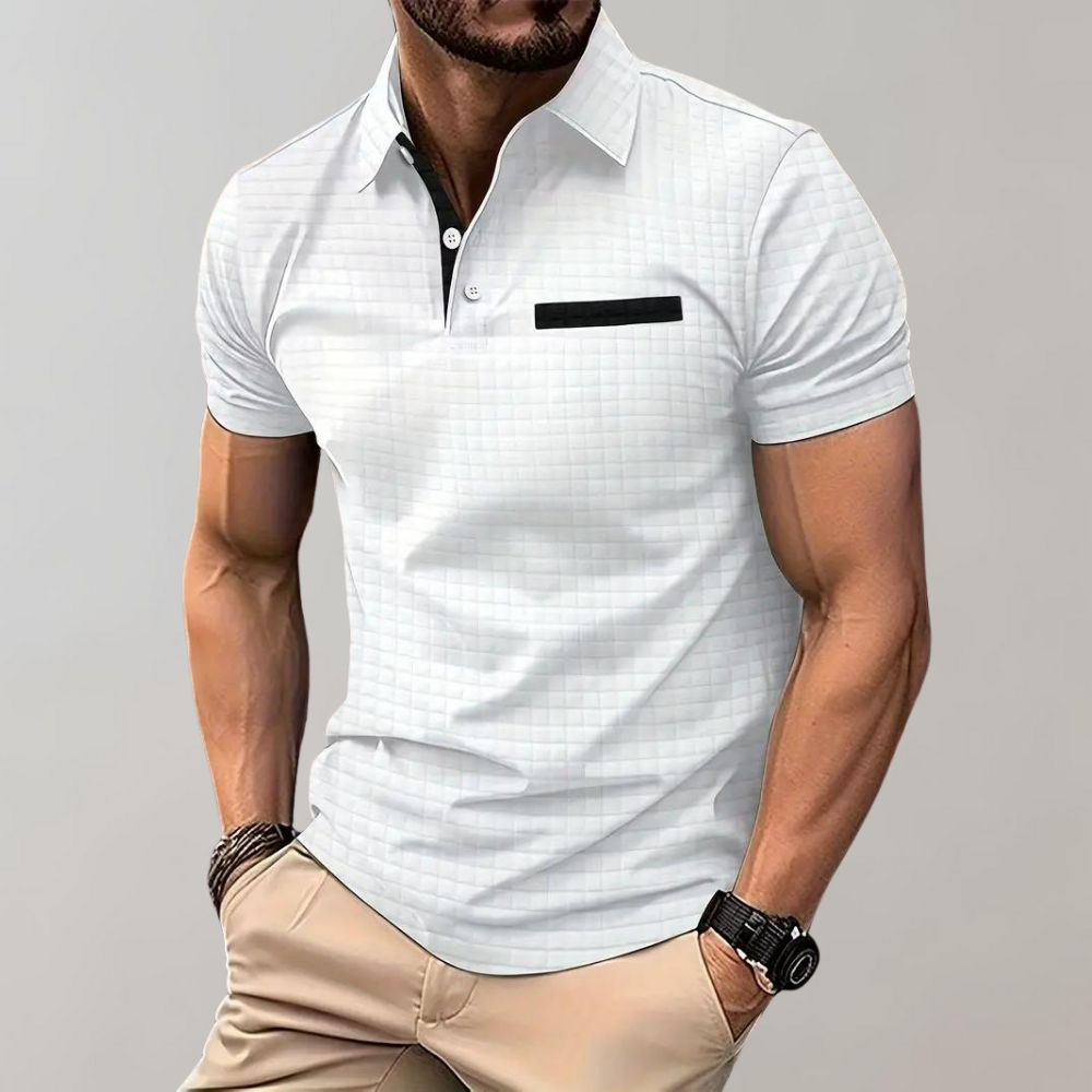 Klassisk Poloshirt til Mænd i Højkvalitets Bomuldsblanding med Komfortabel Pasform og Elegant Krave 6