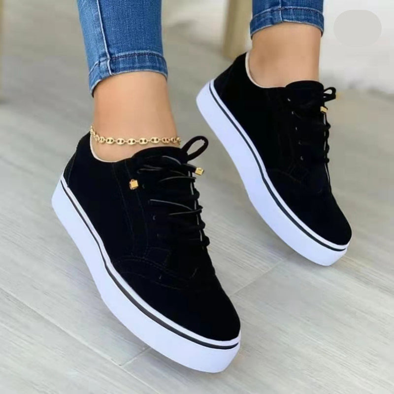 Komfortable Plattform-Sneakers til Damer med Stilfuldt Design og Alsidighed 0
