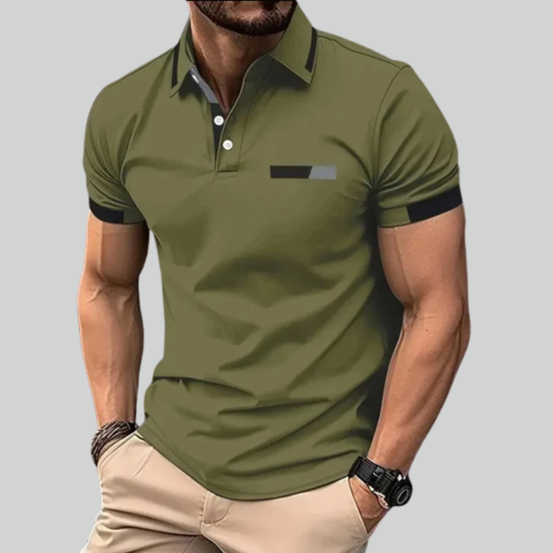 Kortærmet Poloshirt til Mænd med Elegant Reversdesign og Åndbart Materiale 2