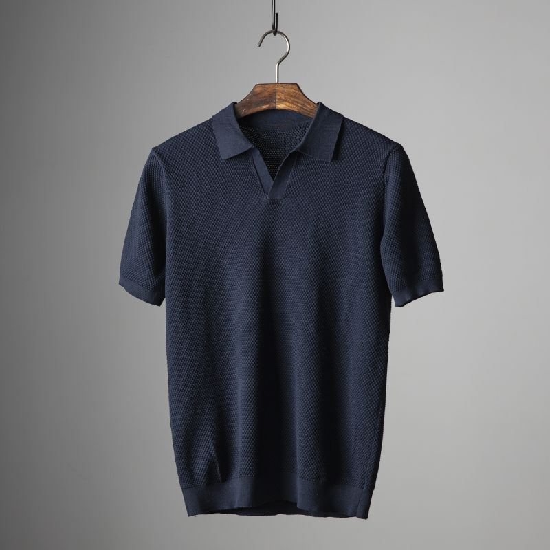 Lækkert Herre Polo-Shirt i Blød Bomuld, Kortærmet til Hverdag og Fritid 3