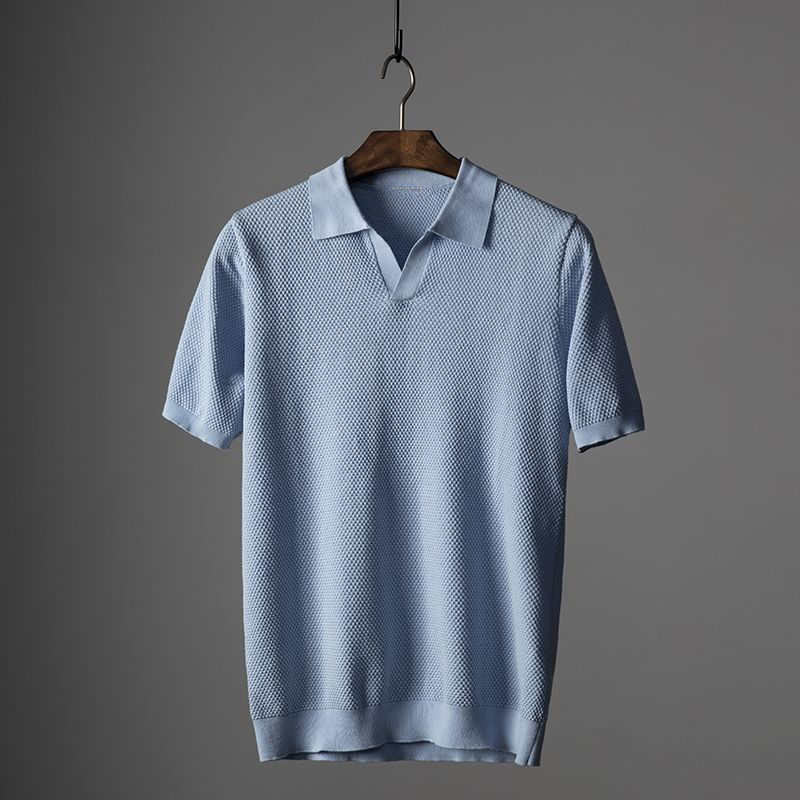 Lækkert Herre Polo-Shirt i Blød Bomuld, Kortærmet til Hverdag og Fritid 5