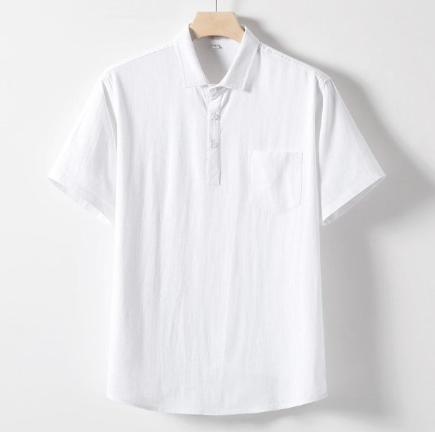 Lettere Leinen Poloshirt til Mænd med Åndbar Komfort og Afslappet Pasform 4